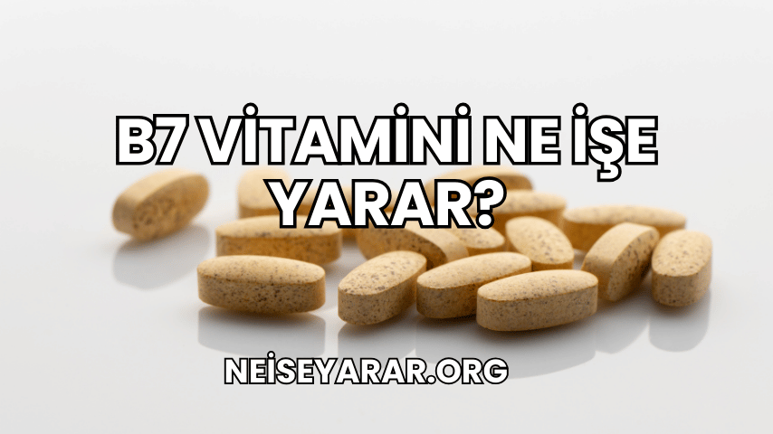 B7 Vitamini Ne İşe Yarar?