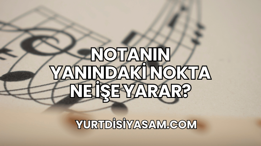 Notanın Yanındaki Nokta Ne İşe Yarar?