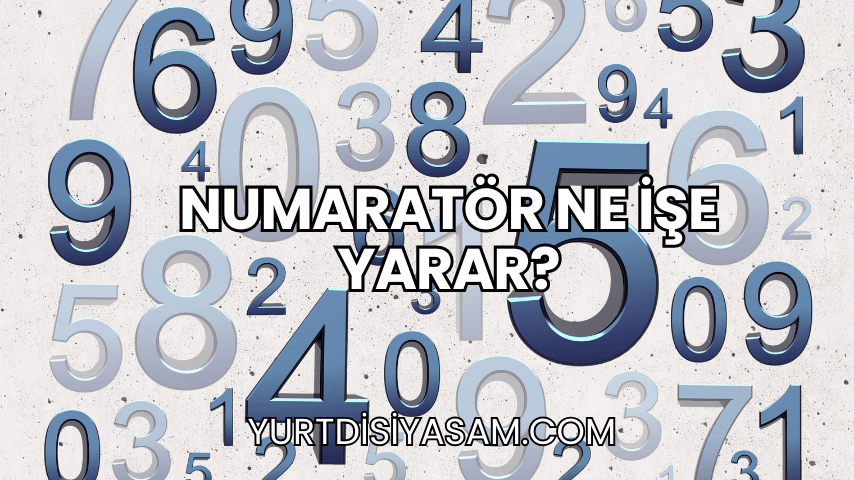 Numaratör Ne İşe Yarar?