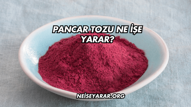 Pancar Tozu Ne İşe Yarar?