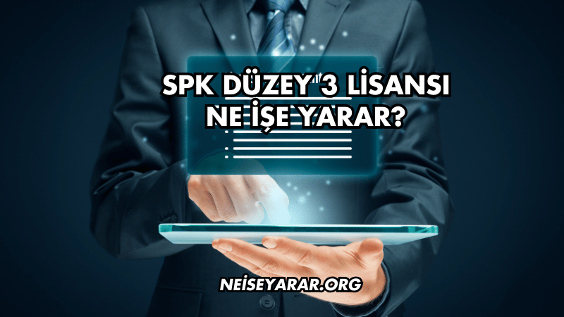 SPK Düzey 3 Lisansı Ne İşe Yarar?