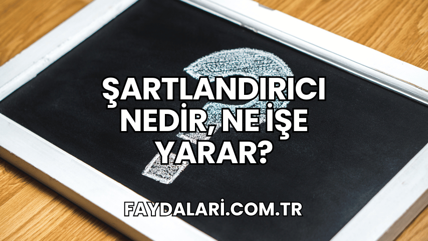 Şartlandırıcı Nedir, Ne İşe Yarar?