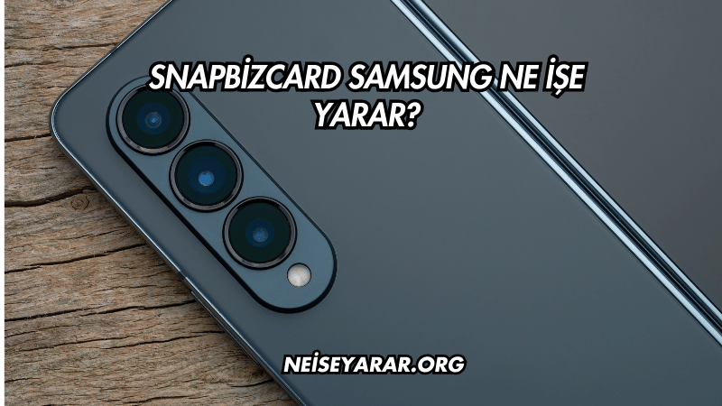 Snapbizcard Samsung Ne İşe Yarar?