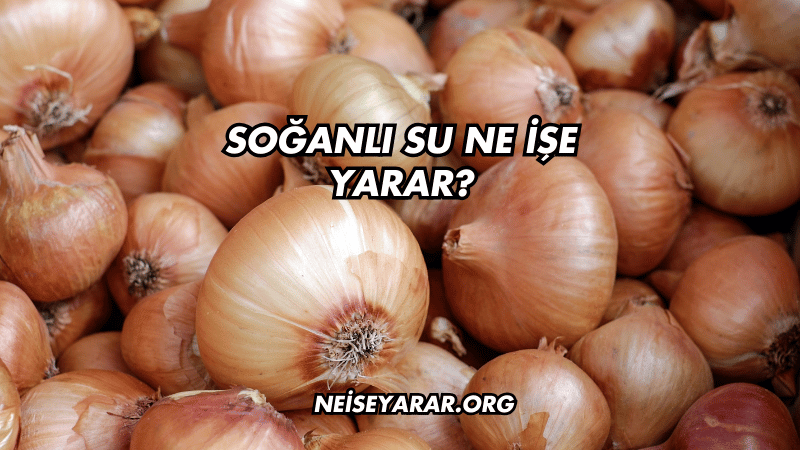 Soğanlı Su Ne İşe Yarar?