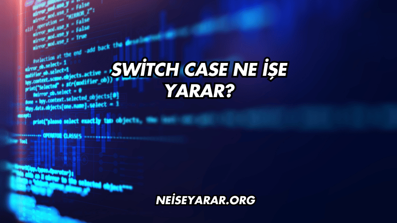 Switch Case Ne İşe Yarar?