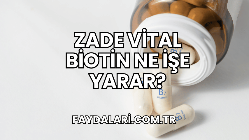 Zade Vital Biotin Ne İşe Yarar?