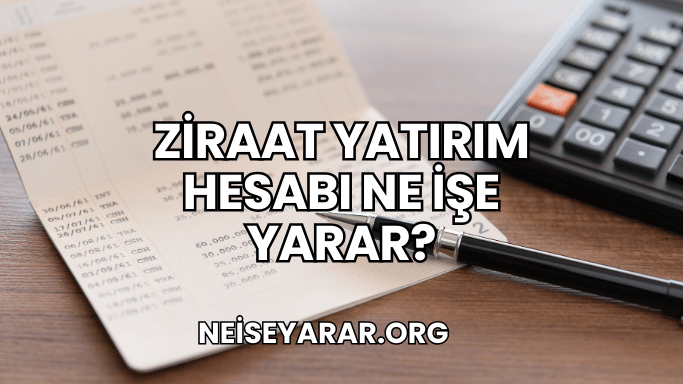 Ziraat Yatırım Hesabı Ne İşe Yarar?