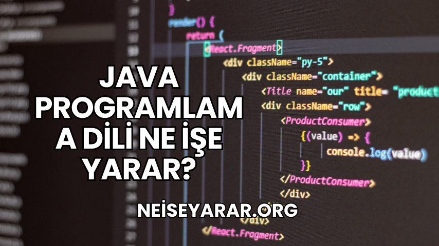 Java Programlama Dili Ne İşe Yarar?