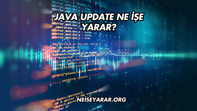 Java Update Ne İşe Yarar?