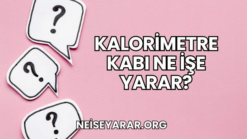 Kalorimetre Kabı Ne İşe Yarar?