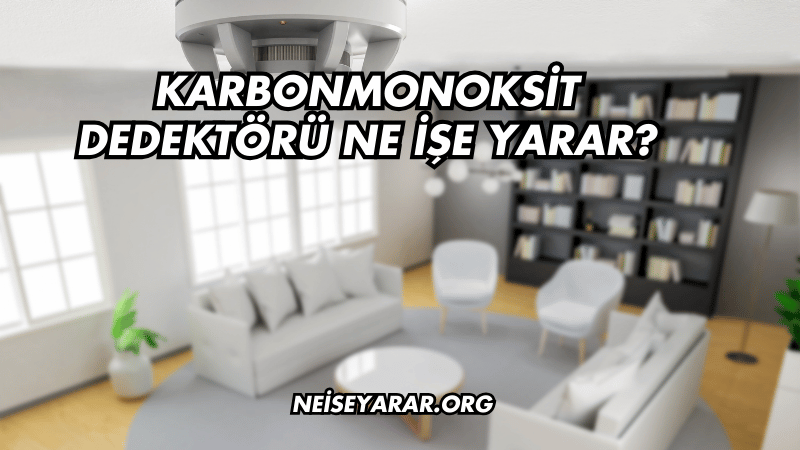 Karbonmonoksit Dedektörü Ne İşe Yarar?