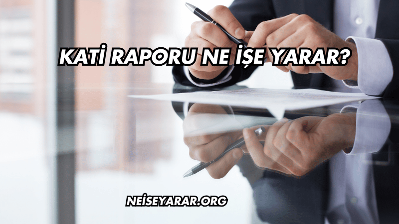 Kati Raporu Ne İşe Yarar?