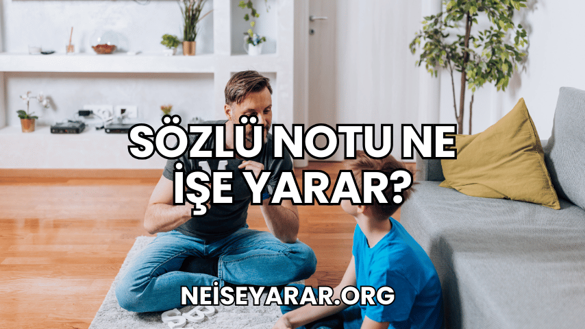 Sözlü Notu Ne İşe Yarar?