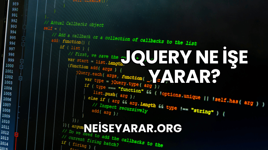 jQuery Ne İşe Yarar?